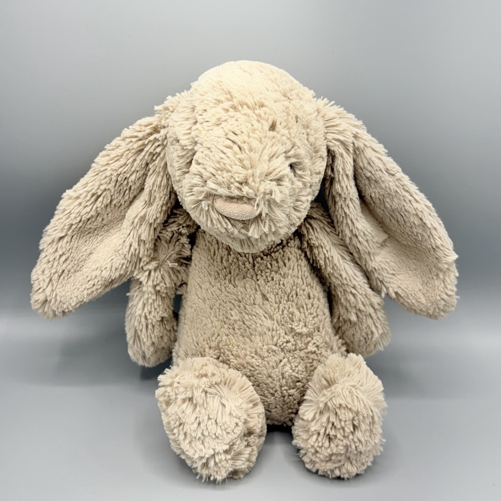 Jellycat Bashful Beige Bunny Plush Doll Medium London Lovey Soft 12"